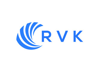 RVK Flat accounting logo design on white background. RVK creative initials Growth graph letter logo concept. RVK business finance logo design.
