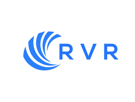 RVR Flat accounting logo design on white background. RVR creative initials Growth graph letter logo concept. RVR business finance logo design.

