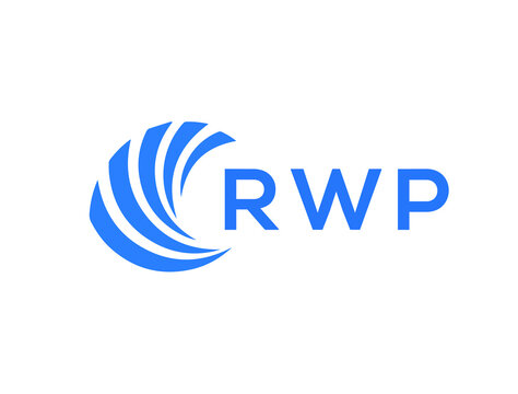 RWP Flat accounting logo design on white background. RWP creative initials Growth graph letter logo concept. RWP business finance logo design.
