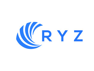RYZ Flat accounting logo design on white background. RYZ creative initials Growth graph letter logo concept. RYZ business finance logo design.
 - obrazy, fototapety, plakaty