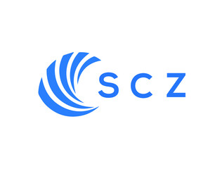 SCZ Flat accounting logo design on white background. SCZ creative initials Growth graph letter logo concept. SCZ business finance logo design.
