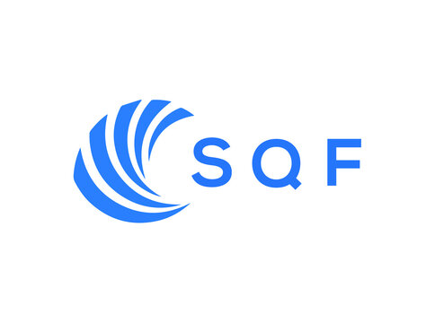 SQF Flat accounting logo design on white background. SQF creative initials Growth graph letter logo concept. SQF business finance logo design.
