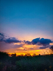 sunset in the mountains