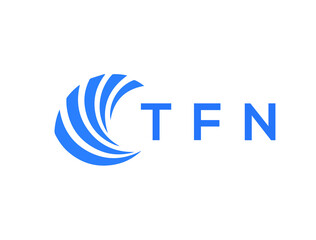 TFN Flat accounting logo design on white background. TFN creative initials Growth graph letter logo concept. TFN business finance logo design.
