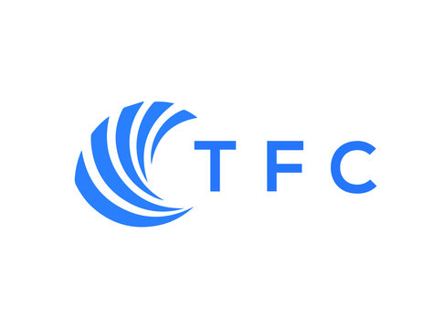 TFC Flat accounting logo design on white background. TFC creative initials Growth graph letter logo concept. TFC business finance logo design.
