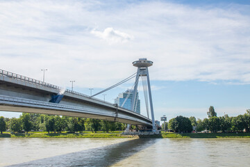 Novy most bridge in Bratislava in Slovakia