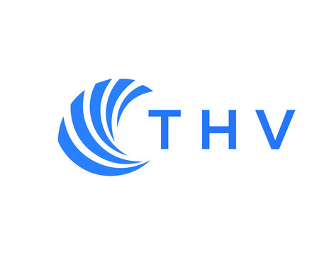 THV Flat accounting logo design on white background. THV creative initials Growth graph letter logo concept. THV business finance logo design.
