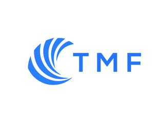 TMF Flat accounting logo design on white background. TMF creative initials Growth graph letter logo concept. TMF business finance logo design.
