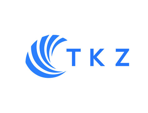 TKZ Flat accounting logo design on white background. TKZ creative initials Growth graph letter logo concept. TKZ business finance logo design.
