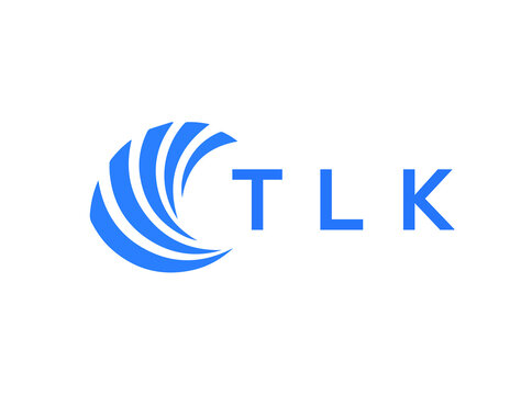 TLK Flat accounting logo design on white background. TLK creative initials Growth graph letter logo concept. TLK business finance logo design.
