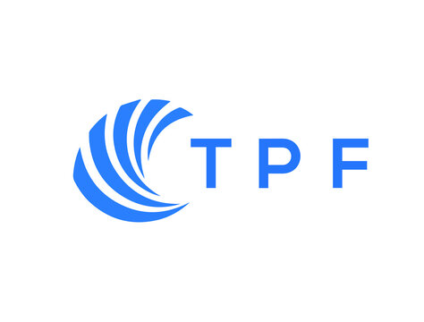 TPF Flat accounting logo design on white background. TPF creative initials Growth graph letter logo concept. TPF business finance logo design.
