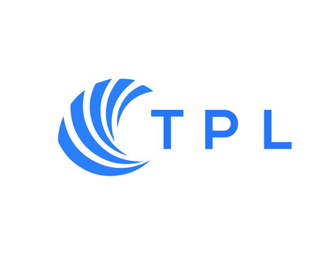 TPL Flat accounting logo design on white background. TPL creative initials Growth graph letter logo concept. TPL business finance logo design.
