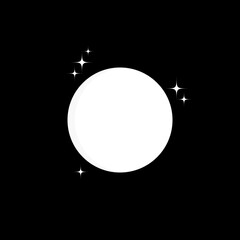 Moon on the sky template