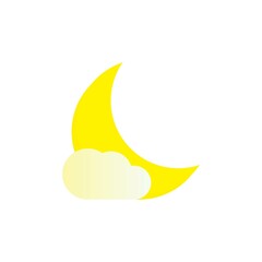 Obraz na płótnie Canvas Moon and cloud icon template vector