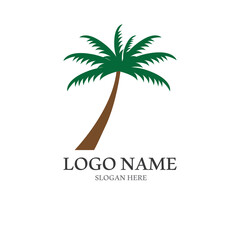 Fototapeta premium Palm tree summer logo template
