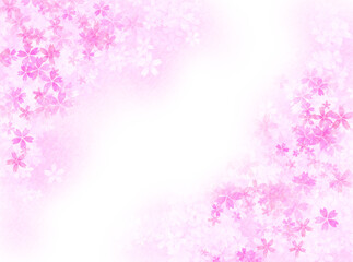 桜背景、フレーム