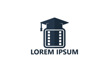 Movie school logo template design vector