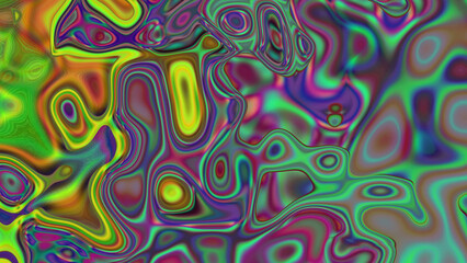 Abstract fantasy multi-colored liquid background