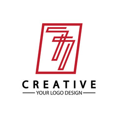 Obraz premium Logo design number 77 image vector illustration