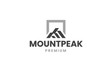 Mountain logo vector icon illustration Premium Vector