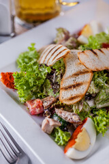Caesar salad with meat