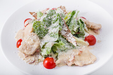 Caesar salad with meat