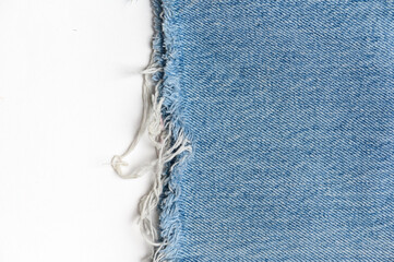 Jeans close up background. Denim stitching