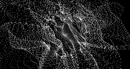 Obraz premium abstract black and white background wireframe