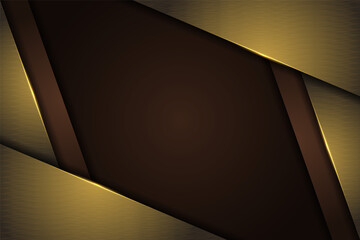 Modern Abstract Elegant Diagonal Overlap Golden Brown Premium Background