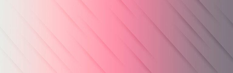 Pink elegant banner template, light blue gradient abstract wave background.