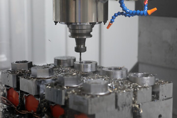 drilling process with milling and drilling machine