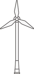 Illustration of wind turbine from front view