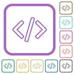 Script code simple icons