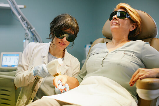 Woman having IPL Therapy 