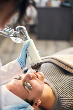 Close-up of woman having IPL Therapy 