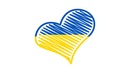 Heart in Ukrainian colors