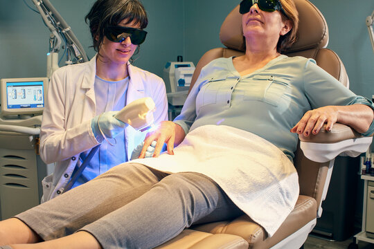 Woman having IPL Therapy  