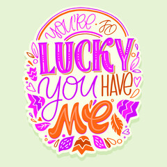 Obraz premium Cute hand drawn doodle lettering motivation postcard. Lettering art for f-shirt design, banner, poster.