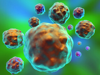 covid-19, coronavirus outbreak, Hepatitis viruses, influenza virus H1N1,aids. Virus abstract background. 3d illustration..