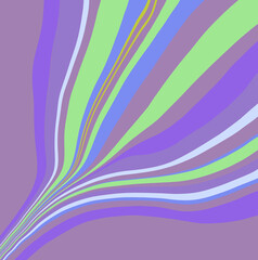 Decorative tree, flower, plant abstract wavy striped pattern Delicate pastel limited color marble textured background