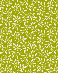 Cute light green simple spring summer botanical fabric pattern