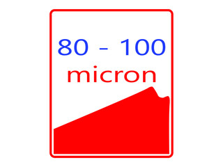 Protective film label on glass