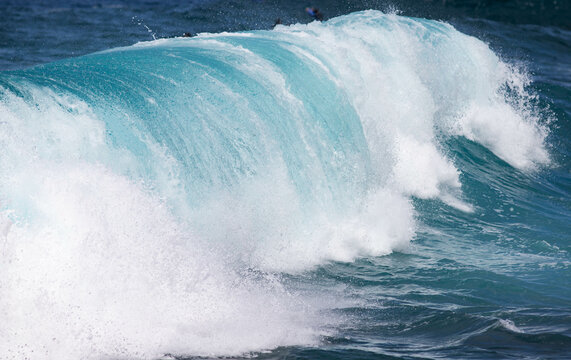 big blue wave in the ocean