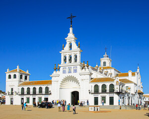 El Rocio, Spain - 27 APRIL 2019 : Hermitage of El Rocio