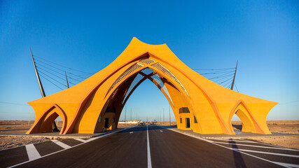 Laayoune city gate with a tent shape