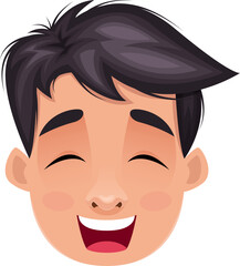 Little kid face expression clipart design illustration