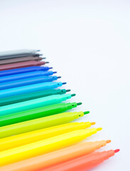 Fototapeta premium colorful markers isolated on white background