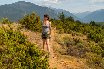 Trekking between the villages of Las Latas to Larrede near Sabiñanigo, Aragon Pyrenees