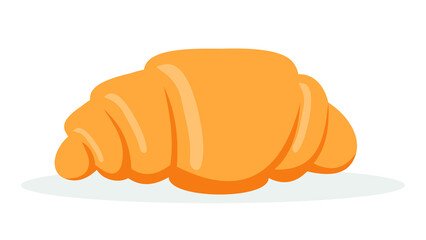 puff croissant on white background