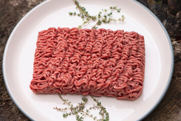 raw fresh beef minced meat for cooking